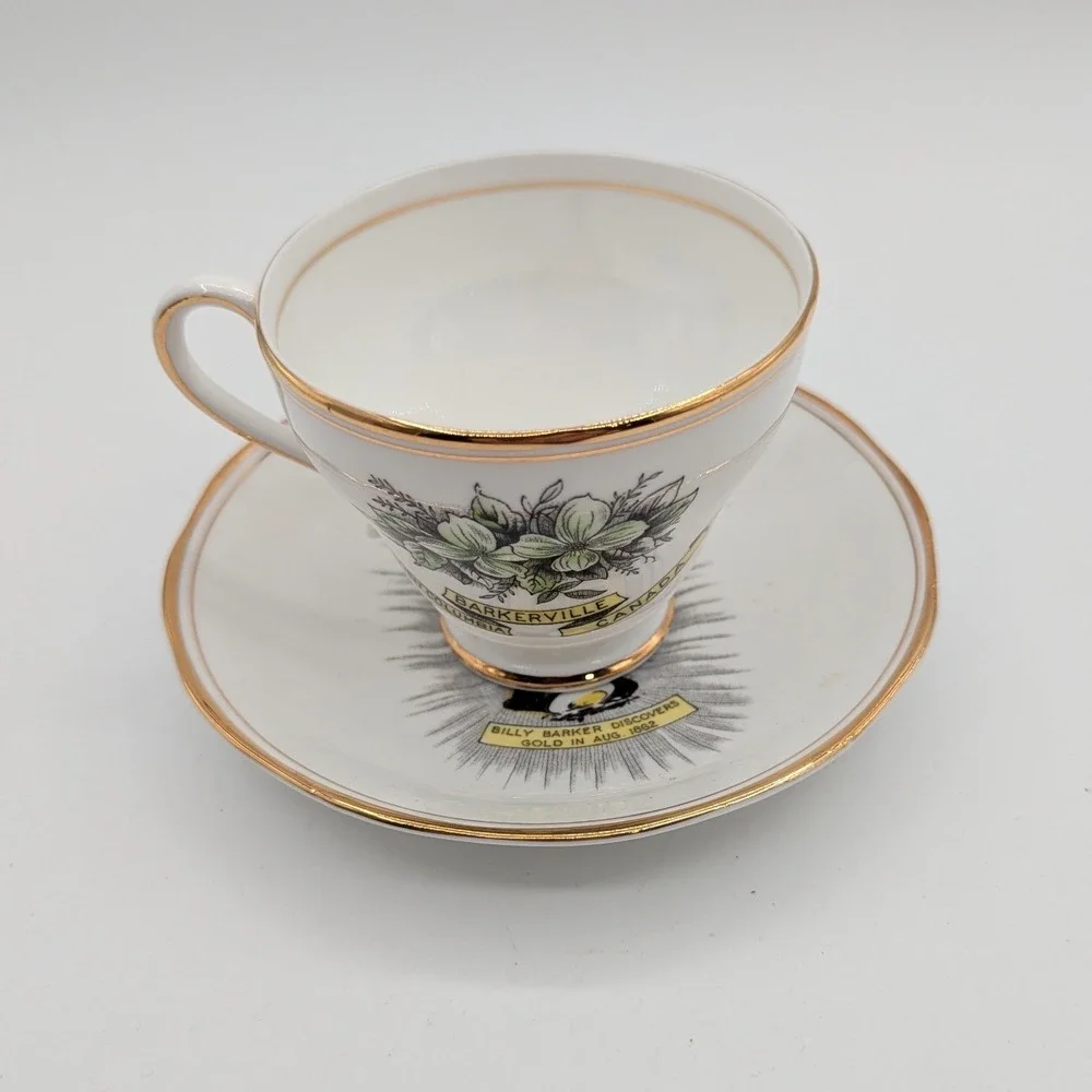 Royal Ascot Bone‎ China Barkerville BC Gold Rush Tea Cup Saucer Set England 152